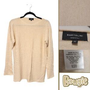 Bartolini Made in Italy Cashmere Silk Blend Sweater Beige Size M